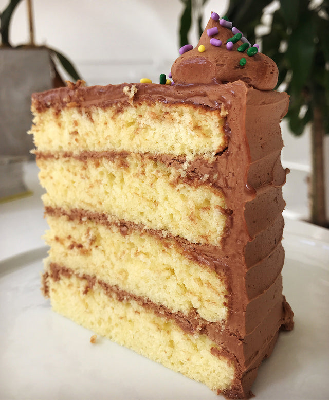 Yellow Cake with Chocolate Buttercream